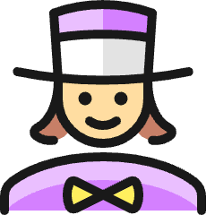 Professions Woman Magician Icon from Ultimate Colors Set