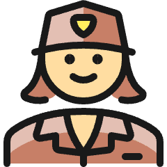 Professions Woman Post Icon from Ultimate Colors Set