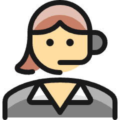 Professions Woman Telecommunicator Icon from Ultimate Colors Set