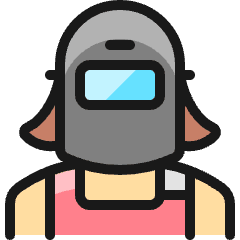 Professions Woman Welder Icon from Ultimate Colors Set