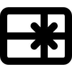 Gift Card Icon from Micro Line Set