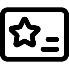 Membership Card Icon from Core Line Set