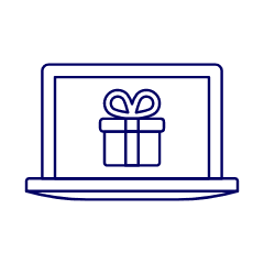 Gift Box Laptop 2 Illustration from UX Line Set