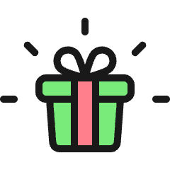 Gift Box 1 Icon from Ultimate Colors Set