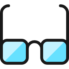 Glasses Icon from Ultimate Colors Set