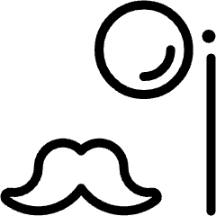 Glasses Monocle Moustache Icon from Ultimate Light Set