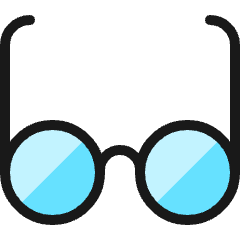 Glasses Retro Icon from Ultimate Colors Set