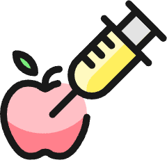 Gmo Food Apple Icon from Ultimate Colors Set