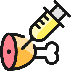 Gmo Food Chicken Leg Icon from Ultimate Colors Set