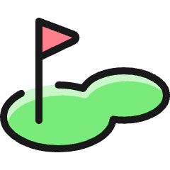 Golf Hole 1 Icon from Ultimate Colors Set