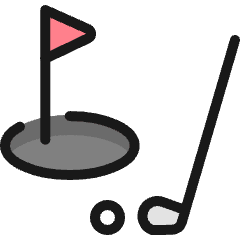 Golf Hole Aim Icon from Ultimate Colors Set