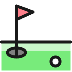 Golf Hole Ball Icon from Ultimate Colors Set