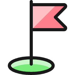Golf Hole Icon from Ultimate Colors Set