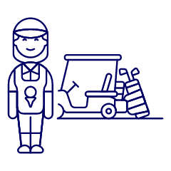 Sports Caddy Golf 5 Illustration from UX Line Set