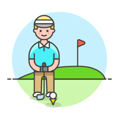 Sports Golf 2 Illustration from UX Colors Set