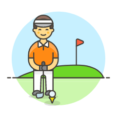Sports Golf 3 Illustration from UX Colors Set