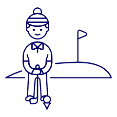 Sports Golf 4 Illustration from UX Line Set