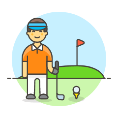 Sports Golf 9 Illustration from UX Colors Set