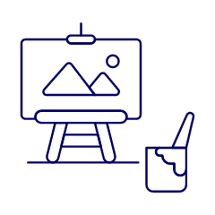 Painting Board Illustration from UX Line Set