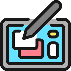 Graphic Tablet Draw 1 Icon from Ultimate Colors Set