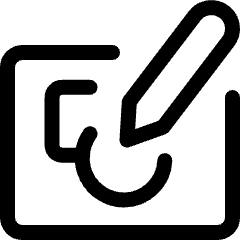 Graphic Tablet Draw 1 Icon from Ultimate Regular Set