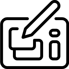 Graphic Tablet Draw 1 Icon from Ultimate Light Set