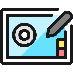 Graphic Tablet Draw Icon from Ultimate Colors Set