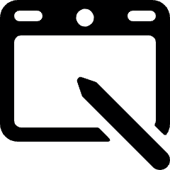 Graphic Tablet Intous Draw Icon from Ultimate Bold Set