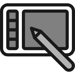 Graphic Tablet Pen Icon from Ultimate Colors Set
