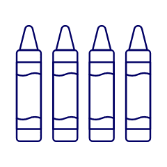 Crayons Illustration from UX Line Set