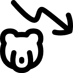 Bear Market Decrease Icon from Flex Line Set