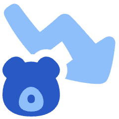 Bear Market Decrease Icon from Plump Flat Set