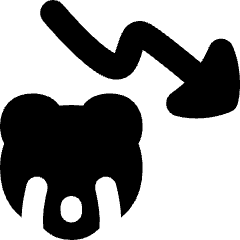 Bear Market Decrease Icon from Flex Solid Set