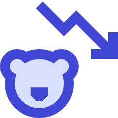 Bear Market Decrease Icon from Sharp Duo Set