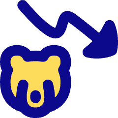 Bear Market Decrease Icon from Flex Pop Set