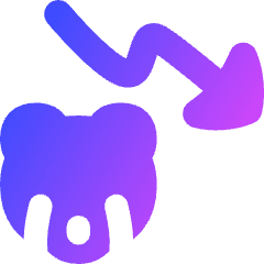 Bear Market Decrease Icon from Flex Gradient Set