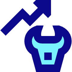 Bull Market Increase Icon from Sharp Pop Set