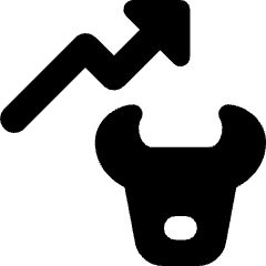 Bull Market Increase Icon from Core Solid Set