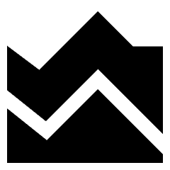 Chart Area Icon from Sharp Solid Set