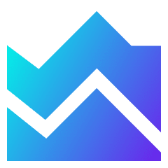 Chart Area Icon from Sharp Gradient Set