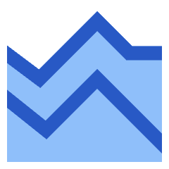 Chart Area Icon from Sharp Flat Set
