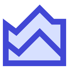 Chart Area Icon from Sharp Duo Set