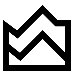 Chart Area Icon from Sharp Line Set