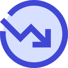 Chart Circle Down Loss Icon from Sharp Duo Set