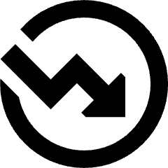 Chart Circle Down Loss Icon from Sharp Remix Set