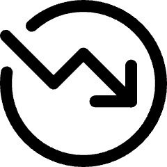 Chart Circle Down Loss Icon from Core Line Set
