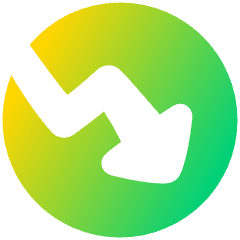 Chart Circle Down Loss Icon from Plump Gradient Set
