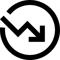 Chart Circle Down Loss Icon from Sharp Line Set
