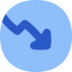 Chart Circle Down Loss Icon from Flex Flat Set