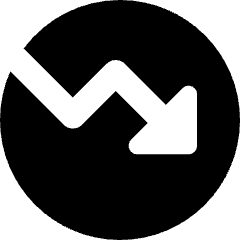 Chart Circle Down Loss Icon from Core Solid Set